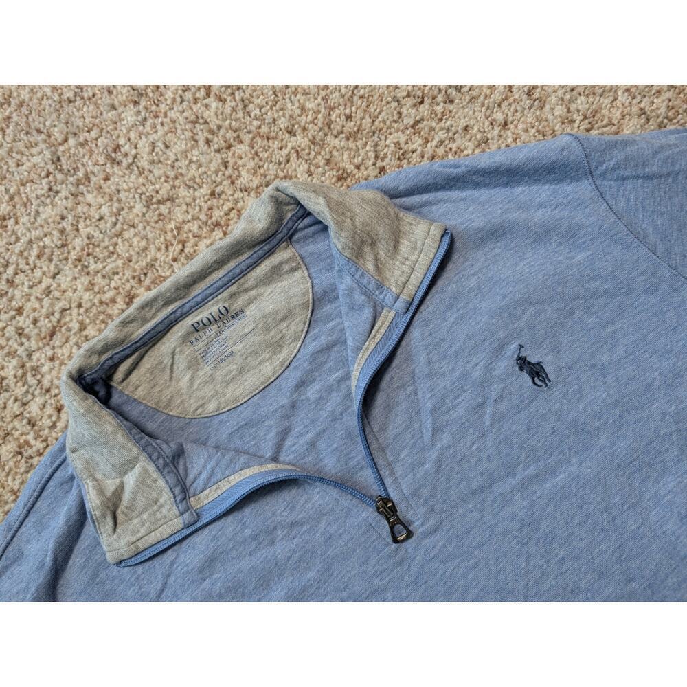 POLO Ralph Lauren 1/4 zip Men's Hoodie/Sweatshirt Performance cotton knit ; LG - Picture 6 of 9
